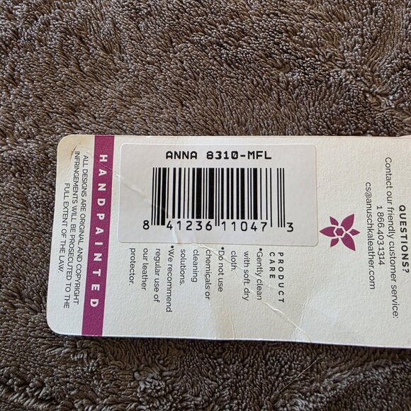 Anuschka by Anna 8310-MFL Handpainted Leather Crossbody Hobo Bag Floral NWT - Picture 8 of 16